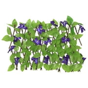 CMrtew Artificial Outdoor Plants Garden Mesh Expandable Garden Fence Artificial and Violet Garden Background Decoration Retractable Artificial Flowers Garland Home Party Decorations