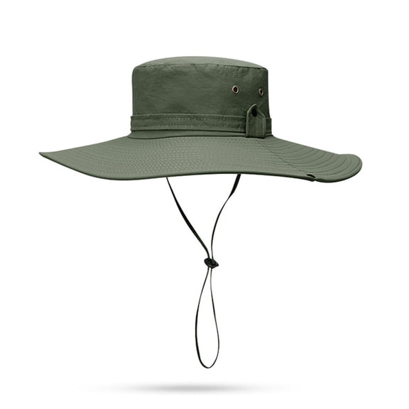62cm cap circumference polyester sunshade fisherman hat men and women outdoor wear-resistant waterproof big brimmed hatArmy green