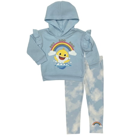 

Baby Shark Toddler Girls Pullover Hoodie and Leggings Set Sizes 2T-4T