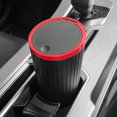 thumbnail image 2 of Car Cup Holder Trash Can Press Lid ABS+PP Material 6.42x3.35inch Auto Garbage Container (Red), 2 of 9