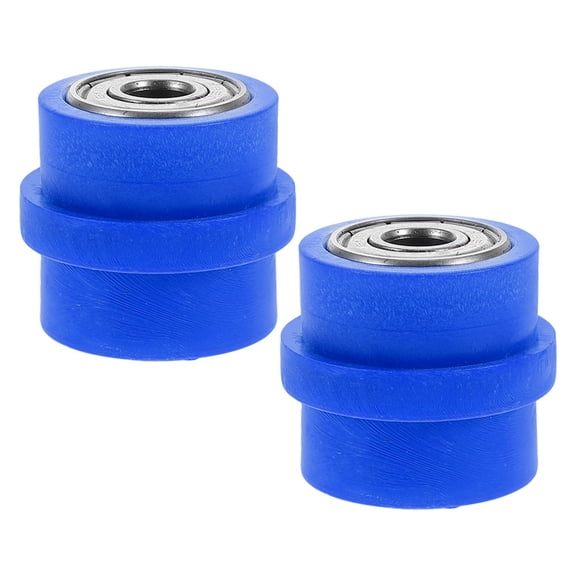 HOMEMAXS 2pcs Motorcycle Chain Tensioner Guide Wheel Plastic And Bearing Steel Chain Tension Chain Roller Pulley For Mini Bike Atv 8mm