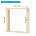 thumbnail image 2 of Uxcell 6x6 Wood Picture Frames, Double Sided Acrylic Plant Specimens Frame Natural Color, 2 of 5