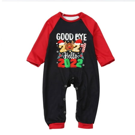 

TZNBGO Cute Clothes For Girls Christmas Parent-Child Outfit Baby Printed Xmas Family Matching Pajamas Crawl