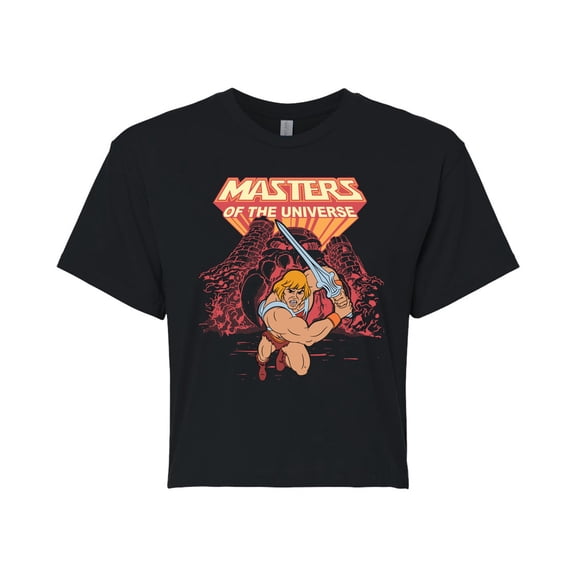 He-Man Masters of the Universe - He-Man With Sword - Juniors Cropped Graphic T-Shirt
