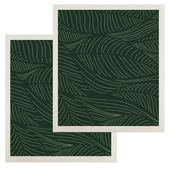 Briarwood Lane Tropical Leaves Swedish Dishcloth (2-pack)