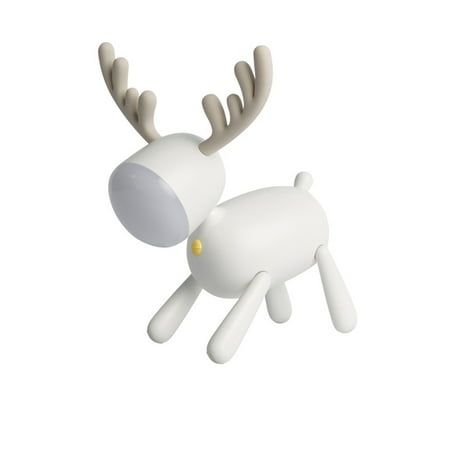 

Elk Deer Rotary Night Light Tail Timing USB Lamp (White)