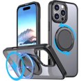 thumbnail image 1 of KOMI Étui Anneau Magnétique pour 16 Pro Max, Compatible avec MagSafe avec Support Anneau à 360°, Étui de Protection Antichoc pour iPhone 16 Pro Max Noir, 1 of 4