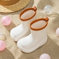 thumbnail image 2 of LIIPEE Girls Boys Rain Boots Color Block Lightweight Closed Toe Non- Soft Sole Waterproof Ankle Rain Shoes Girls Trendy Indoor Outdoor Wear Boot,White,4-5 Years, 2 of 2