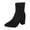 Black, variant on Womens Ankle Boots Velvet Flat Slip On Shoes For Women Sleek Monochrome Casual Everyday Booties Footwear Brown US:5.5