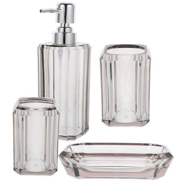 UPOUART 1 Ensemble Ensembles d'Accessoires de Bain pour Salle de Bain Distributeur de Lotion Transparent