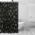 thumbnail image 3 of Boho Shower Curtains for Bathroom Black Cute Floral Waterproof Polyester Fabric Shower Curtain 72x72 Inch, 3 of 6