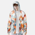 thumbnail image 2 of Daiia Three Goldfish Watercolor Splash UPF 50+ Sun Protection Hoodie Jacket Lightweight Long Sleeve Sun Shirt for Women Men with Pocket Hiking Outdoor-XX-Large, 2 of 7