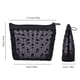 thumbnail image 5 of [ZP01 Black Mesh Black Dot Triangle Small] Love Mesh Cosméticos Almacenamiento Lápiz Labial Portátil Transparente (Negro), 5 of 9