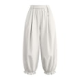 thumbnail image 2 of Vrorvz Womens Jogger Pants Elastic Waisted Pant Summer Casual Work Comfortable Trouser Palazzo Loose Trouser, 2 of 4