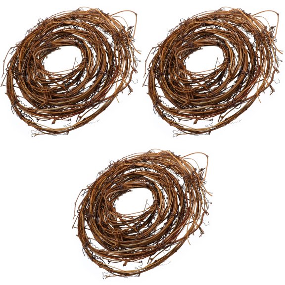 Soimiss 3 Rolls Natural Grapevine Twig Garland Decor Christmas DIY Craft Vines Base for Crafting Wreath Hanging Ornament