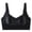 Black, variant on Gytharion Women's Plus Size Front Closure Bras Solid Color Wide Straps Smooth Cups Full Coverage Bras Easy Everyday Wireless Bras