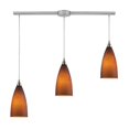 thumbnail image 1 of Vesta 3 Light Pendant In Satin Nickel And Tobacco Glass, 1 of 1