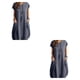 thumbnail image 4 of Qarigey Vestido de mujer Color sólido Reemplazo suelto Casual Cuello Doble bolsillo Moda Niñas Vestidos de mujer Ropa Type10 NO10, 4 of 6