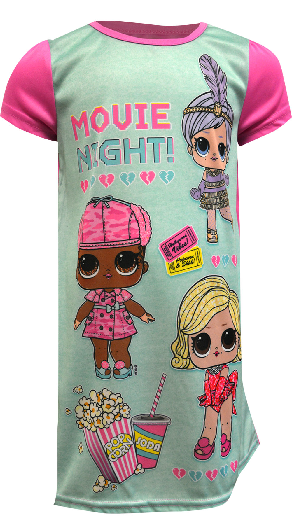 AME Sleepwear Girls' LOL Surprise Movie Night Nightgown (10)