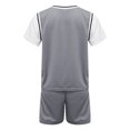 thumbnail image 2 of YUUMIN 2 Piece Tracksuit for Boys Girls Short Athletic T-shirts with Shorts Football Basketball Team Gray 160, 2 of 7