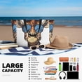 thumbnail image 5 of Pofeuu American Giraffe Style Print Beach Bag,Waterproof Sandproof Beach Tote Bag, Large Capacity Foldable Beach Bags for Women, 5 of 7