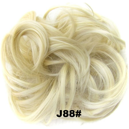 - TKOOFN Natural Curly Messy Bun Hair Piece Scrunchies Updo Cover Hair Extensions Ring