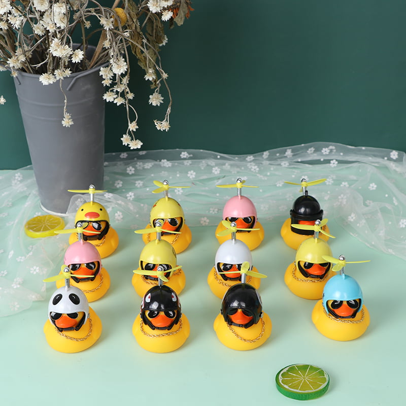 Details about   Car Bicycle Decorate Lovely Small Yellow Duck With Sound Helmet Outdoor SporTA 