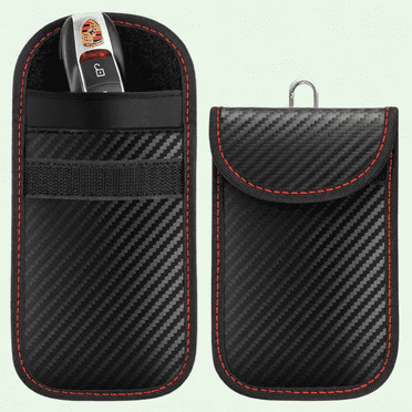 RFID Key Fob Protector, Faraday Bag Blocking EMF Cage, 2 Pack