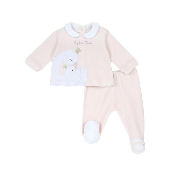 Conjunto Para Bebé Chicco Playera Pantalón Rosa Claro Varias Tallas 50