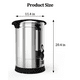thumbnail image 3 of Cafetera Comercial para 100 Tazas, Urna de Café de 14L para Buffet, Catering y Boda, Gran Capacidad, 3 of 7