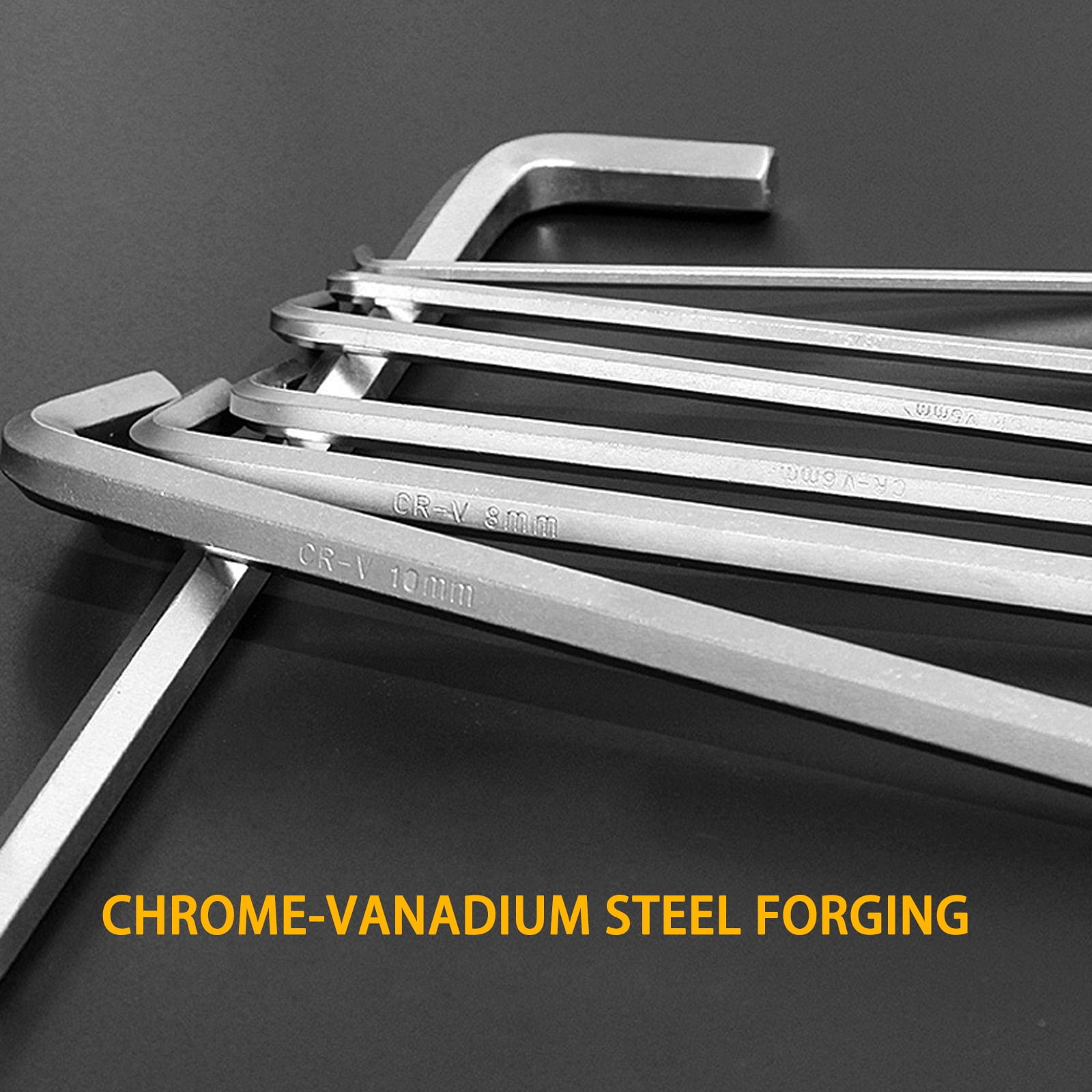 9 Piece L Type Wrench Set Steel Hexagonal Allen Key Tool L Shaped Wrenches For Automotive Repair And DIYer Maintenance