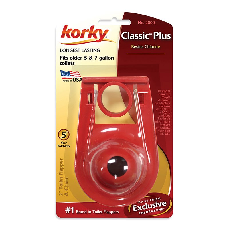 Korky Classic Plus Toilet Flapper Red Rubber