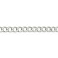 thumbnail image 2 of White Sterling Silver chain Curb 20 in 6.4 mm 6.4mm Polished Flat, 2 of 5