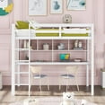 thumbnail image 4 of HomeRoots White Twin Loft Bed With Desk and Shelves, 4 of 10