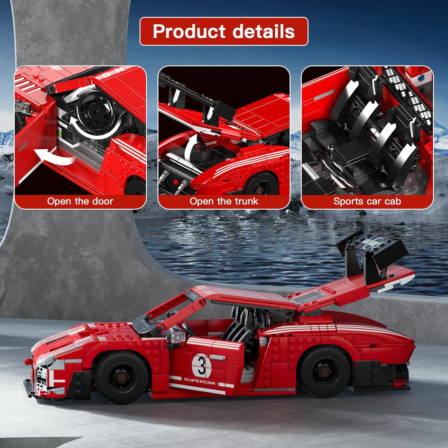Car Toy Building Block, 10167 Collectible Speed Champion Cars Building Set, Sports Vehicle Model Build and Display Car for Adults and Aged 14+ (1717 Pieces)