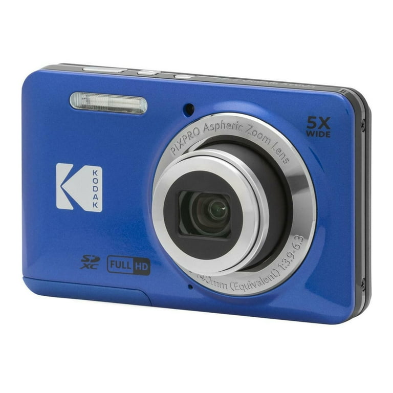 Kodak PIXPRO FZ55 Digital Camera Blue, 5x Optical Zoom, 28mm Wide