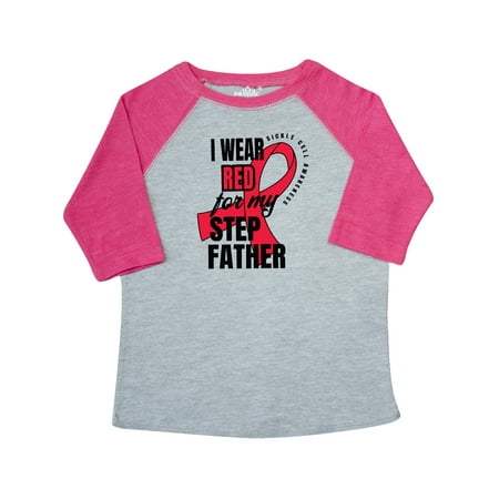 

Inktastic Sickle Cell Awareness I Wear Red For My Step Father Gift Toddler Boy or Toddler Girl T-Shirt