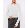 thumbnail image 3 of Crop Workout Tops for Women Pack Summer Short Sleeve Gym Athletic Compression Shirts Cute Tight Basic Tops Tee, 3 of 6