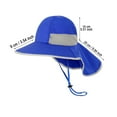 thumbnail image 2 of Summer Sun Hat for Kids Wide Brim Outdoor Gardening Cap Boy Girl Lightweight Breathable Adjustable Neck, 2 of 2