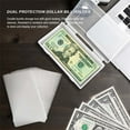 thumbnail image 6 of NOGIS Clear Paper Money Holder 18.5x9CM/7.2x3.5IN - Currency Sleeves Money Sleeve PP Material for Banknote/Bill/Trading Card/Stamp 100 Pieces, 6 of 7