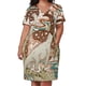 thumbnail image 3 of Vestido holgado con bolsillos, estilo Portal Jurásico, con paleta retro de dinosaurios y arte de ciencia ficción, para mujer, vestido de noche de verano., 3 of 7