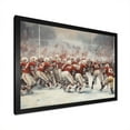 thumbnail image 2 of Designart "Blue Sporting Football Game in Action" Sports Framed Wall Art Decor - Modern Farmhouse Red Sport Football Entryway Framed Wall Art Print, 2 of 6