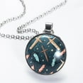 thumbnail image 2 of Cross Stunning Glass Circular Pendant Necklace - Fashionable and Elegant Necklaces for Women, 2 of 5