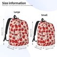 thumbnail image 4 of Balery Red Strawberry Vintage Canvas Backpack for Men and Women - Large Capacity, Durable Travel Laptop Bag for School, Work, Hiking, and Outdoor Activities, 4 of 7