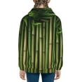 thumbnail image 6 of Naloa Green Bamboo Fence1 Teenage Zipper Hoodie, Long Sleeve Zip Up Hoodies Casual Jackets Tops for 7-12 Years-Small, 6 of 6