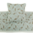 thumbnail image 2 of King / Queen / Twin Blue Decorative CA King 86"x18" Bed Runner WITH Pillow Cover, Embroidery, Beaded & Leaf Pattern Bed Scarf on Linen fabric - Ester, 2 of 4