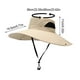 thumbnail image 2 of pstuiky Sombrero de verano extragrande para el sol, estilo pescador, con cordón cortavientos, ideal para pesca, montañismo y otras actividades al aire libre. Gorra de sol de color liso para hombre., 2 of 2