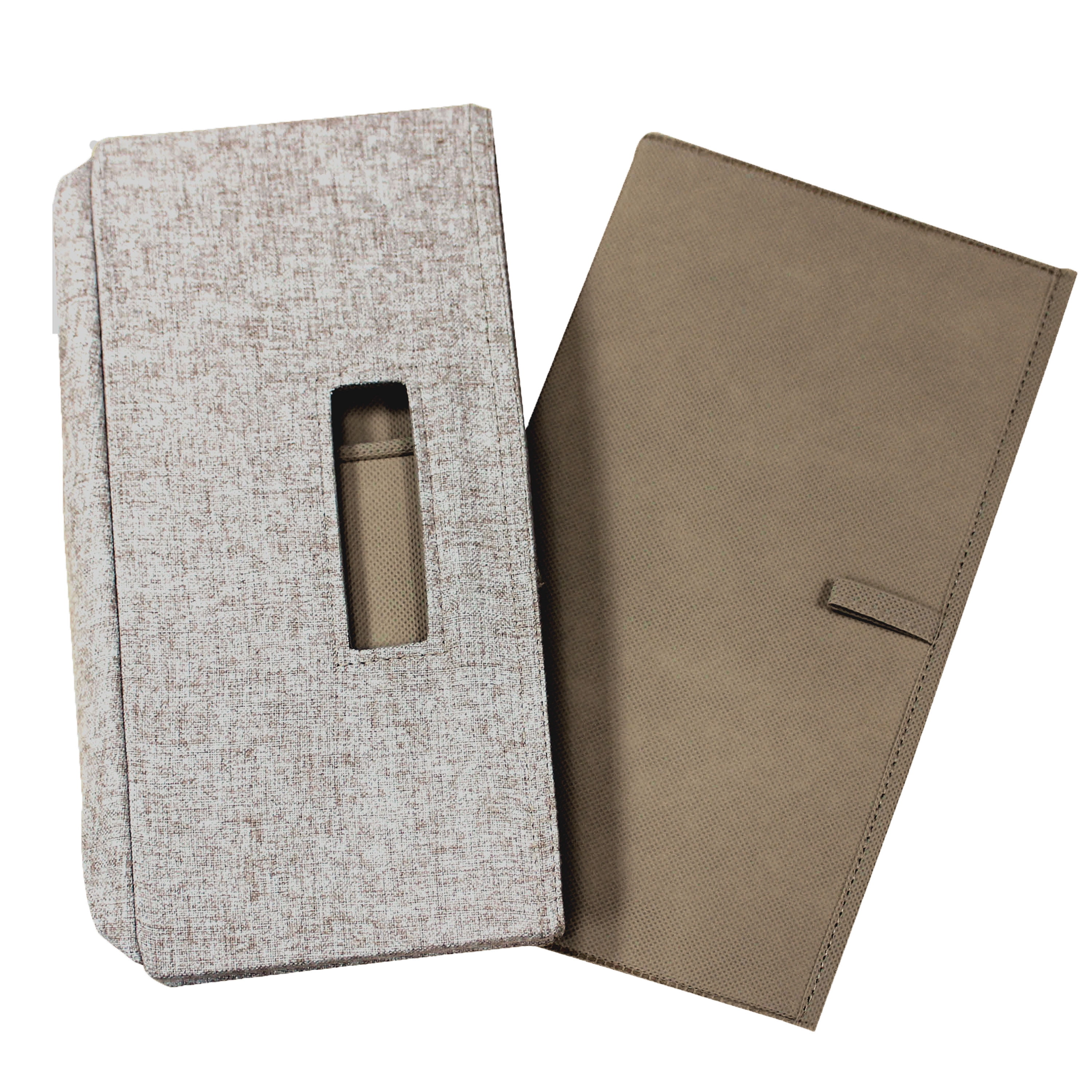 Better Homes & Gardens Half-Size Fabric Storage Bin, Tan, 2 Pack