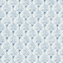 Chesapeake Santiago Blue Scalloped Prepasted Non Woven Blend Wallpaper, 20.5-in by 33-ft, 56.4 sq. ft.