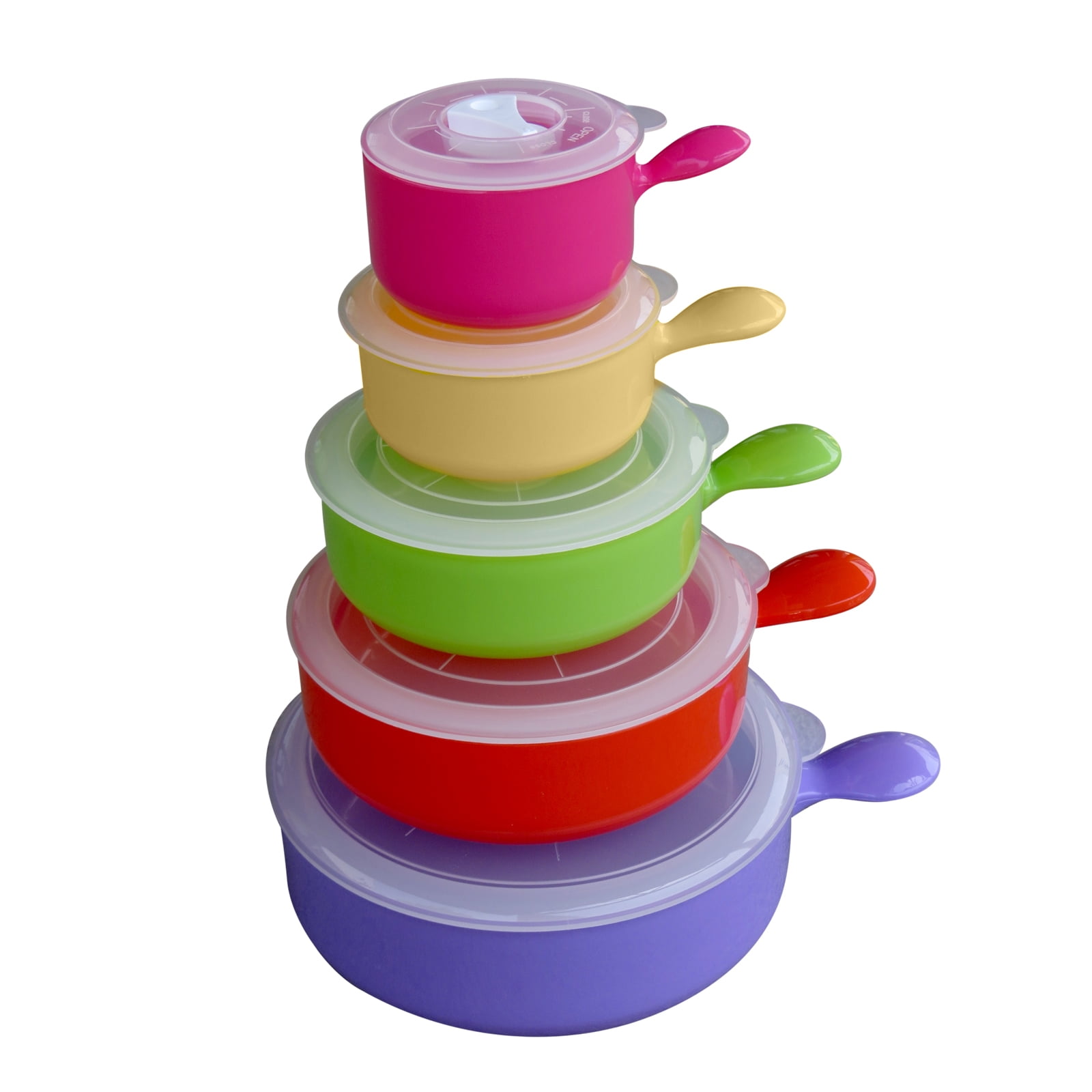 Evelots Set of 10 Microwave/Freezer BowlsWith LidsFood ContainerBPA